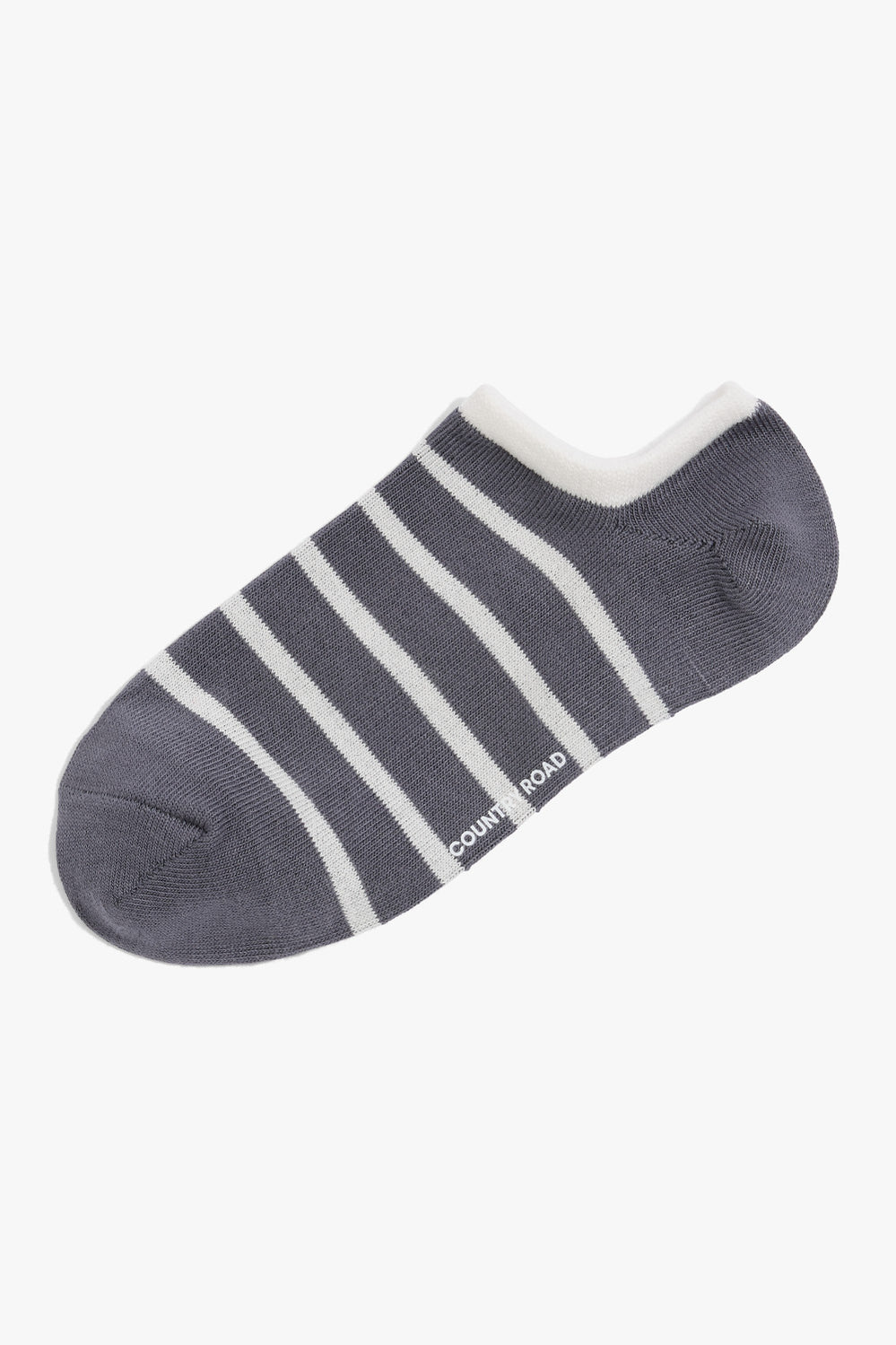 Cotton Blend Stripe Sneaker Sock