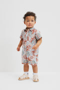 Linen Check Romper
