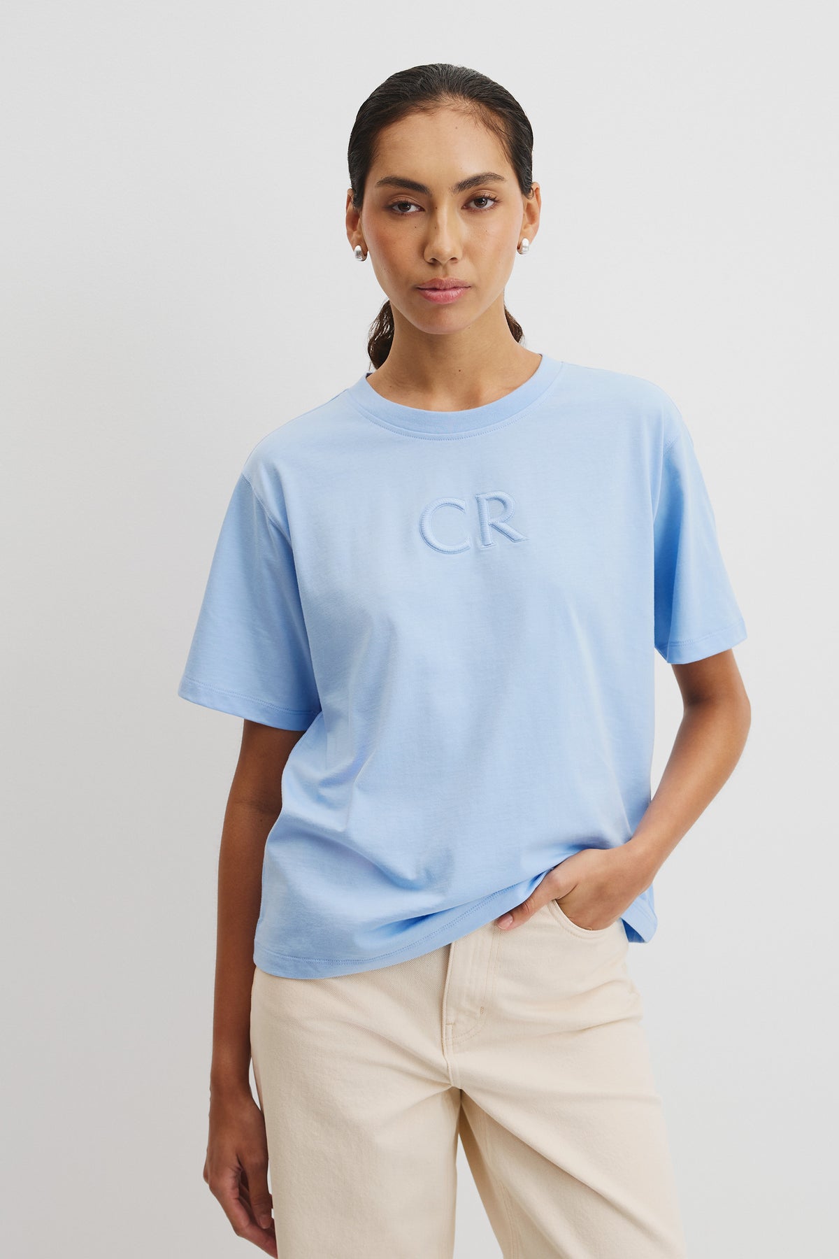 Australian Cotton Cr Logo T-Shirt