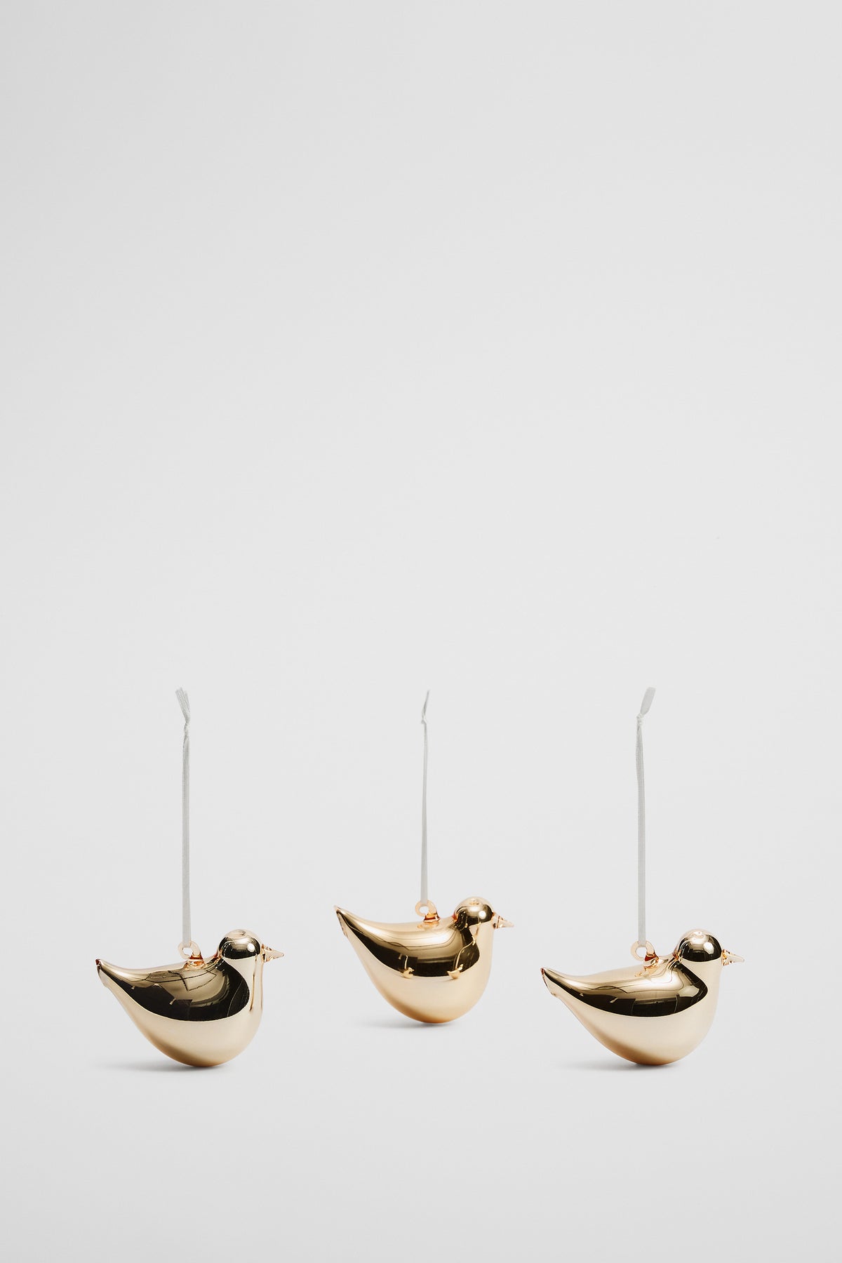 Metallic Bird Decoration Set Of 3