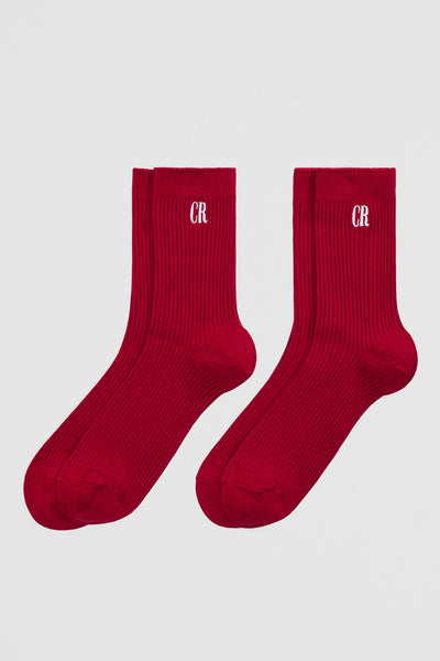 Australian Cotton Blend Cr Ribbed Quarter Crew Sock Pack Of 2