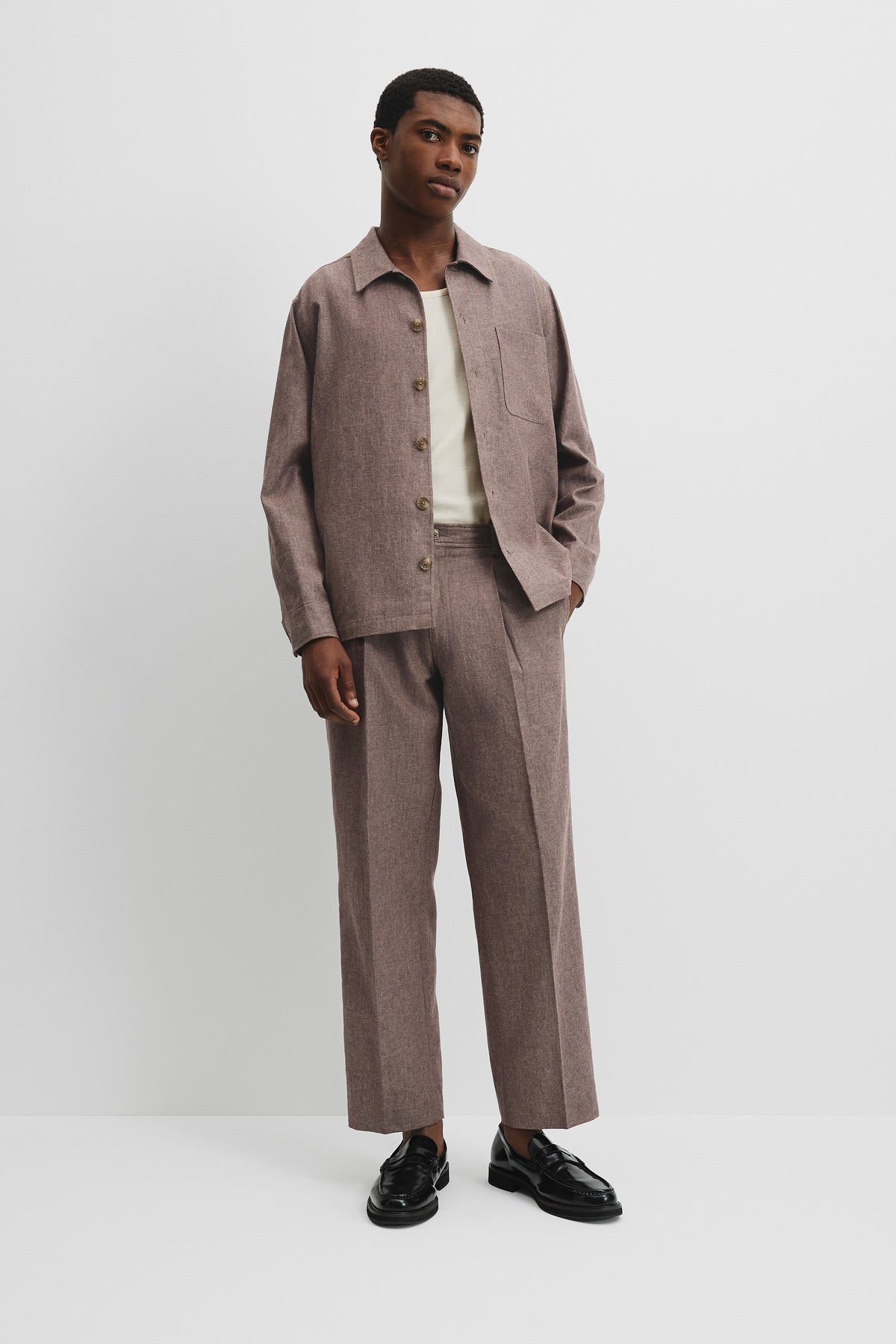 Cotton Linen Textured Overshirt