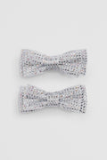 Crystal Bow Clips Pack Of 2