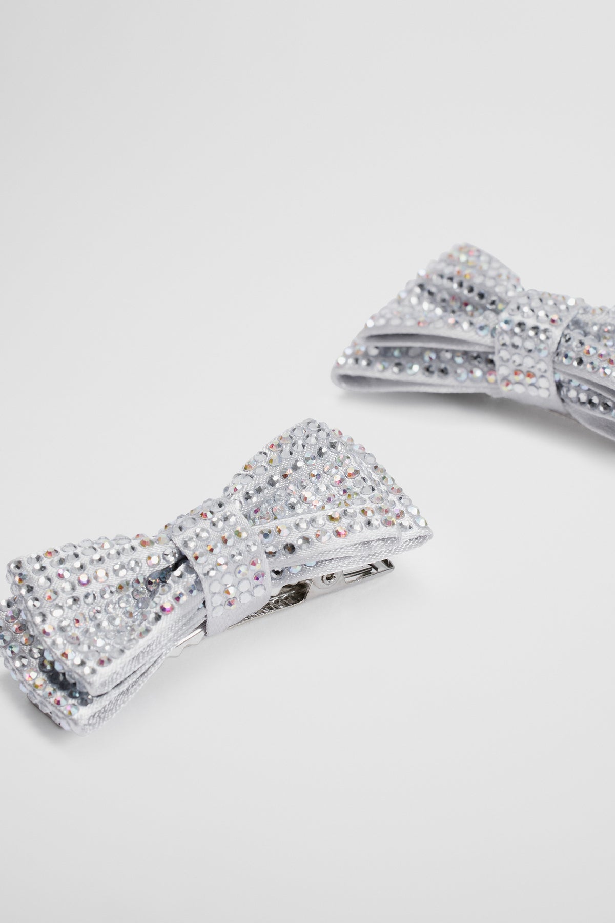 Crystal Bow Clips Pack Of 2