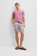 Polyester Blend Zigzag Swim Short