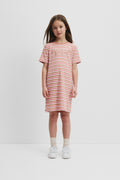 Polyester Blend Sequin Logo T-Shirt Dress