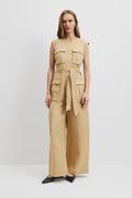 Linen Utility Detail Jumpsuit