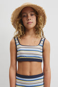 Teen Nylon Blend Crop Bikini Top