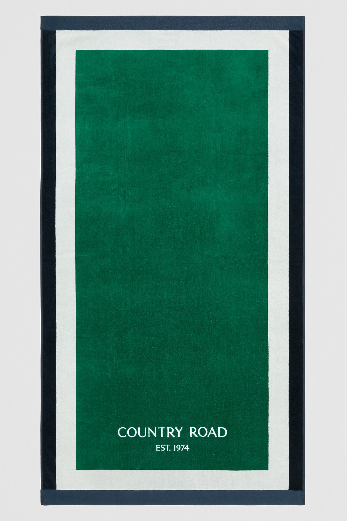 Australian Cotton Cr Est. 1974 Border Beach Towel