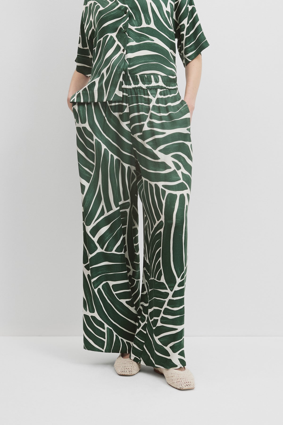 Print Pull-On Cupro Pant