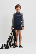 Nylon Blend Branded Swim Short