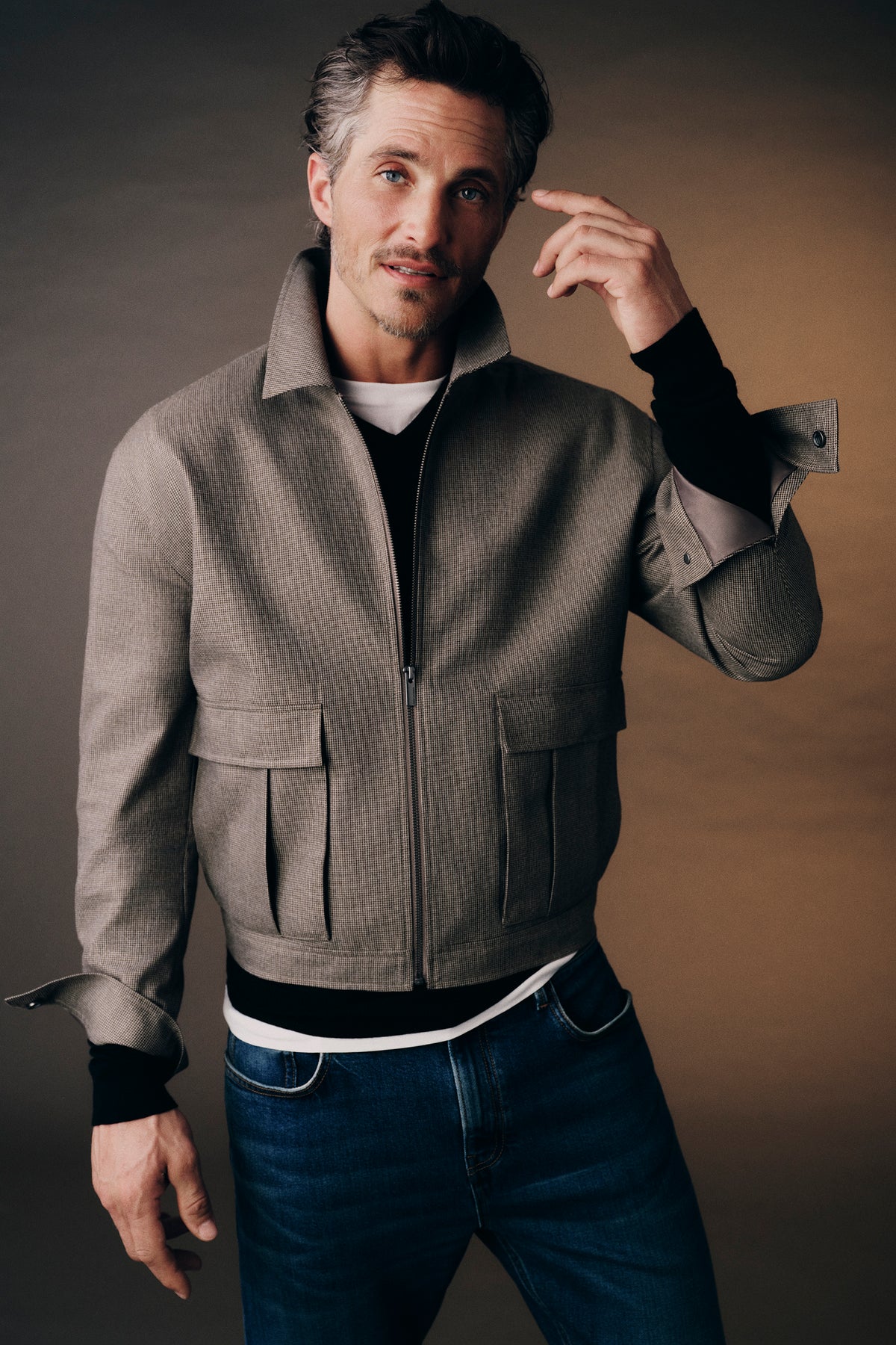 Cotton Wool Pintuck Overshirt