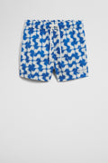 Polyester Blend Wavy Geometric Board Short