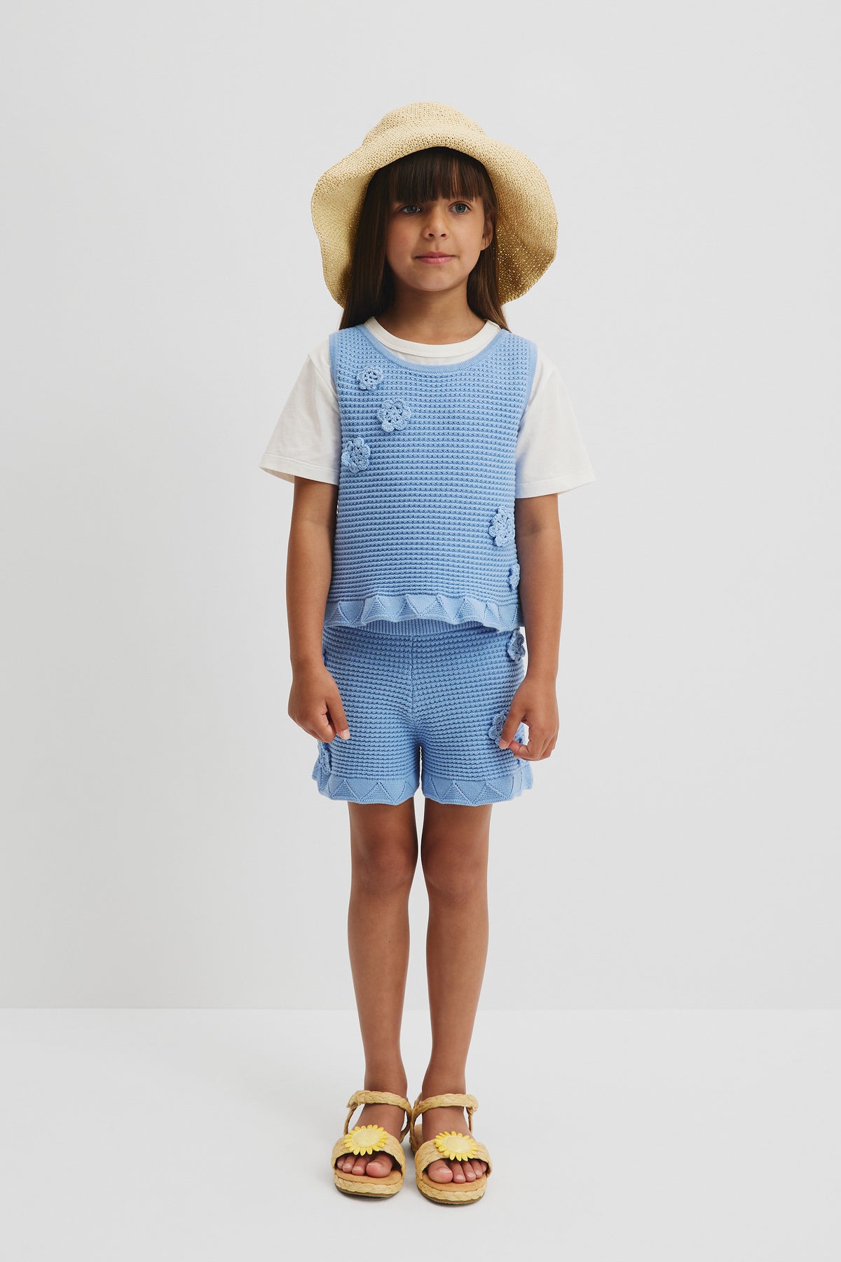 Organically Grown Cotton Flower Knit Short