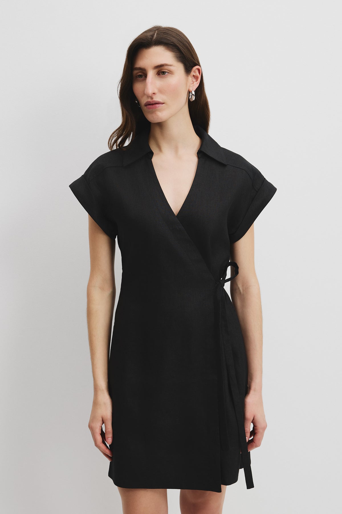 Linen Wrap Dress