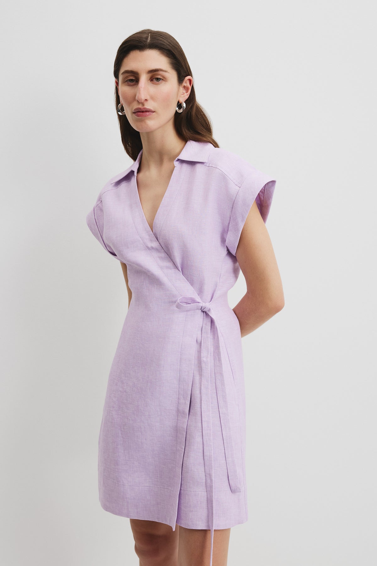 Linen Wrap Dress