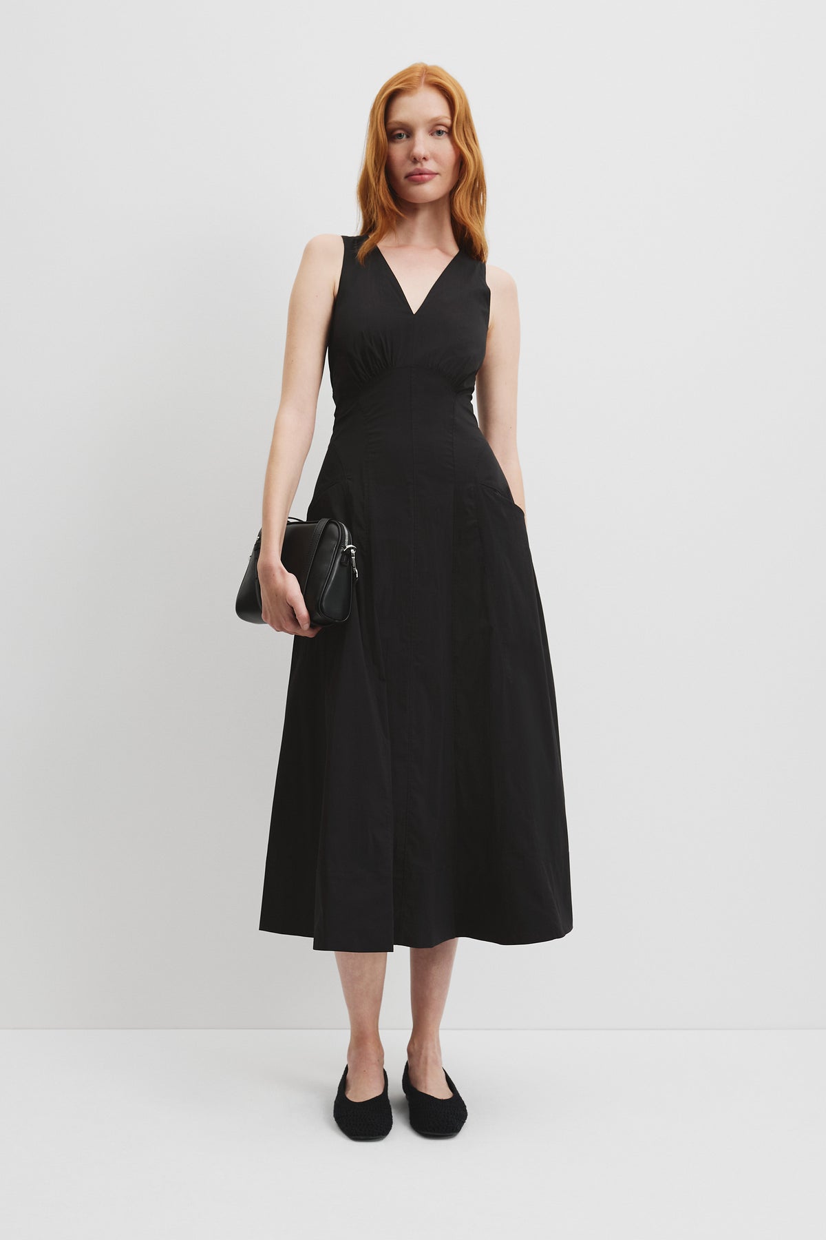 Poplin Midi Dress