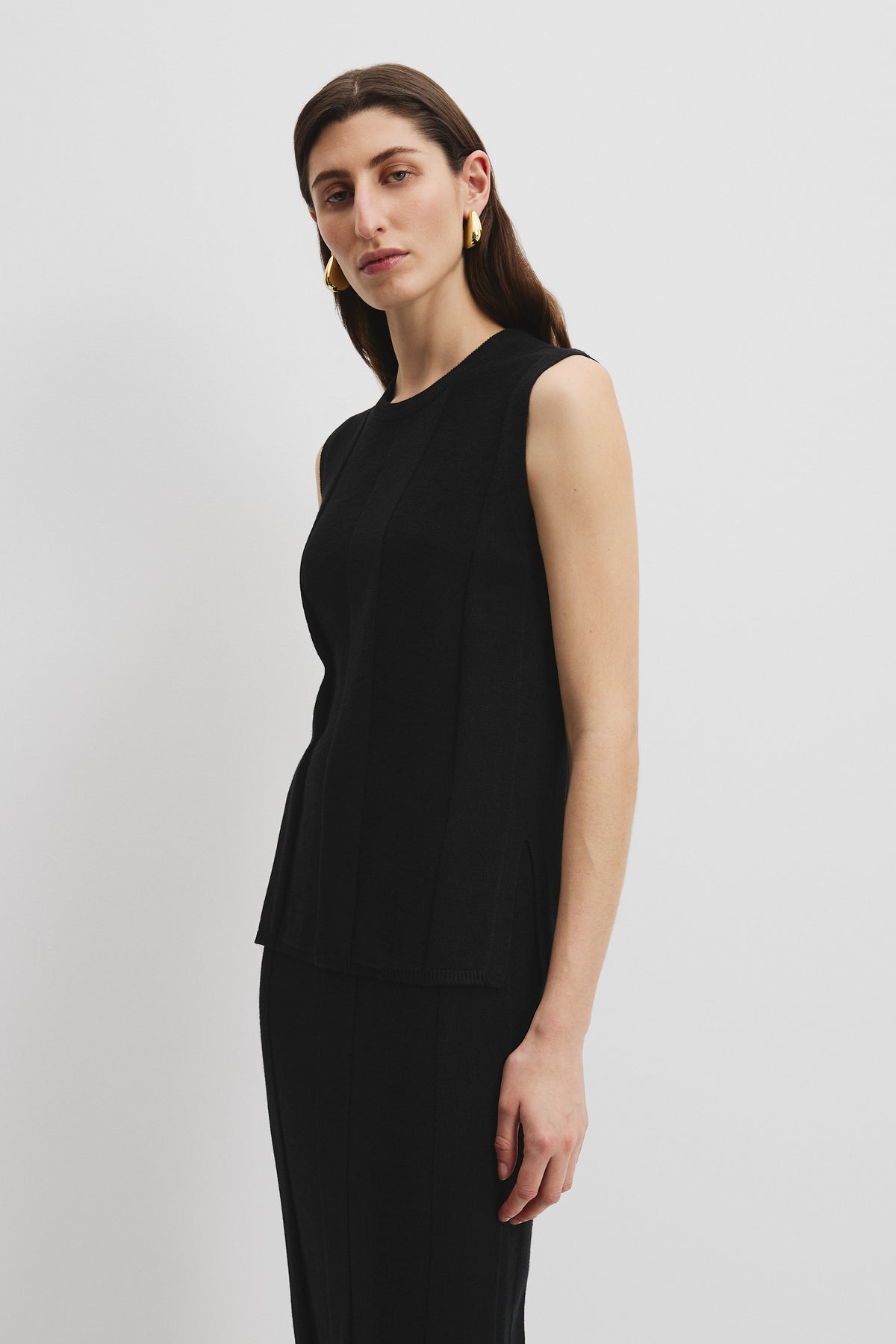 Organically Grown Cotton Linen Crew Tank