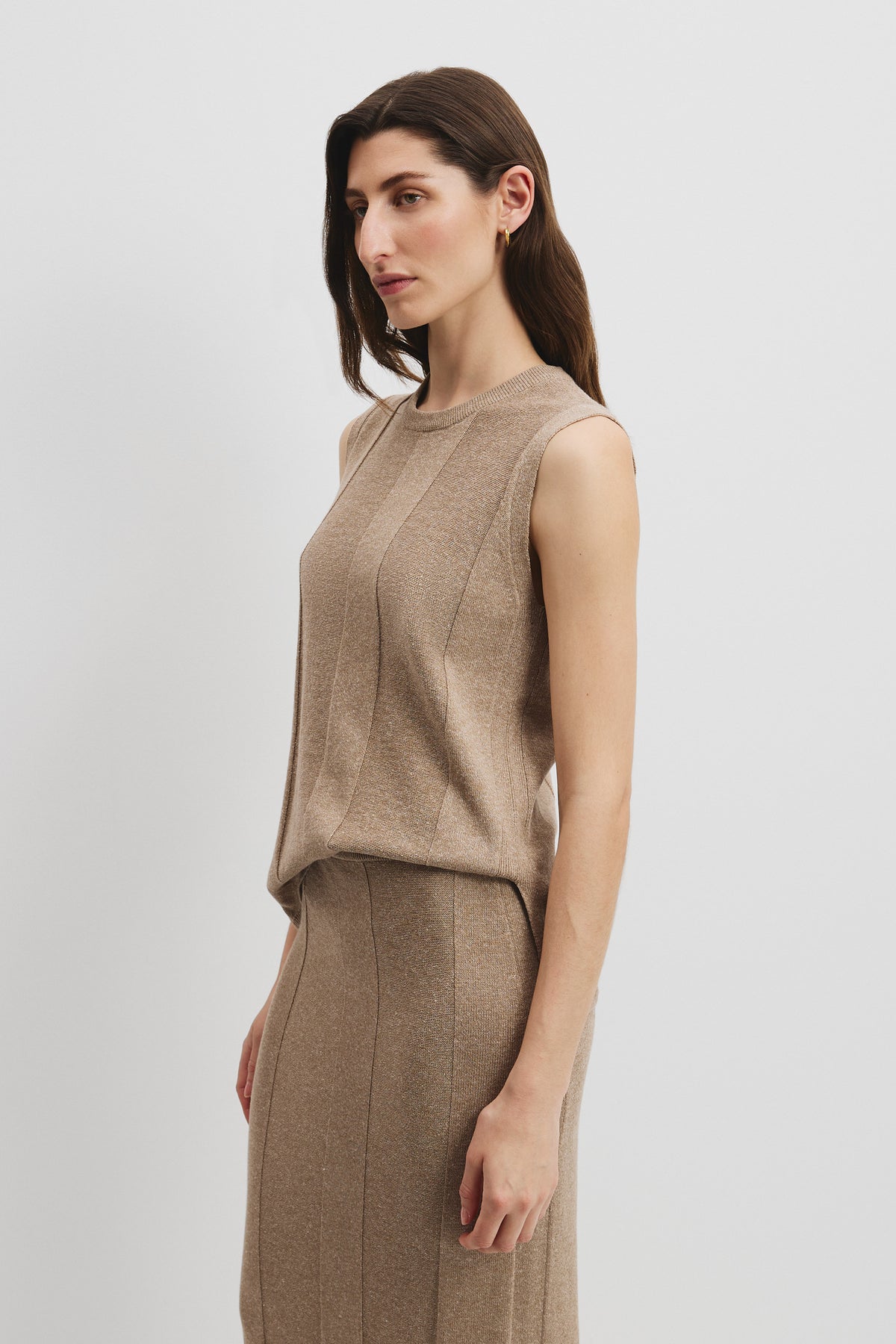 Organically Grown Cotton Linen Crew Tank