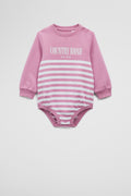 Organically Grown Cotton Logo Oversized Long Sleeve Bodysuit
