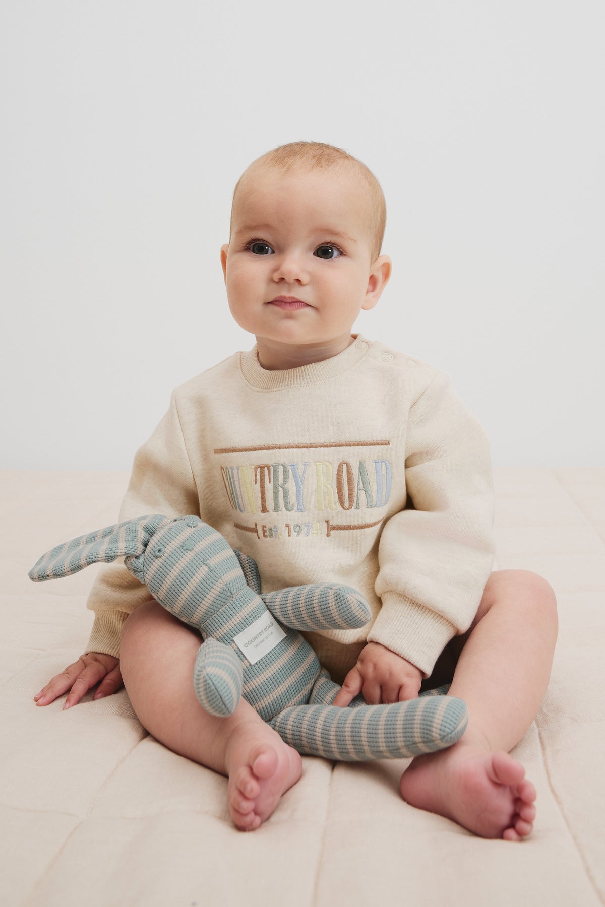 Organically Grown Cotton Logo Oversized Long Sleeve Bodysuit