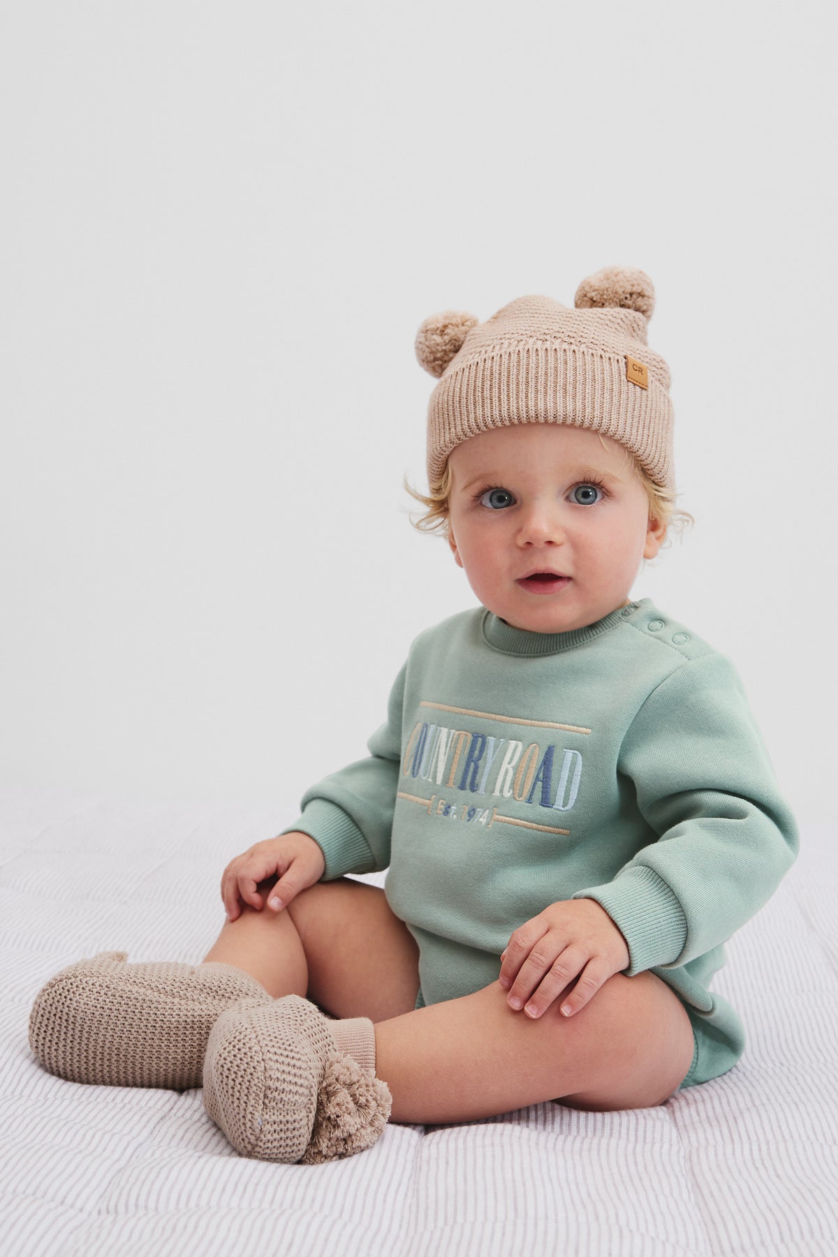 Organically Grown Cotton Logo Oversized Long Sleeve Bodysuit