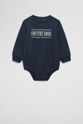 Organically Grown Cotton Logo Oversized Long Sleeve Bodysuit