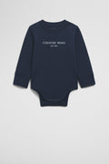 Cotton Contrast Logo Long Sleeve Bodysuit