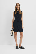 Button Detail Knit Dress