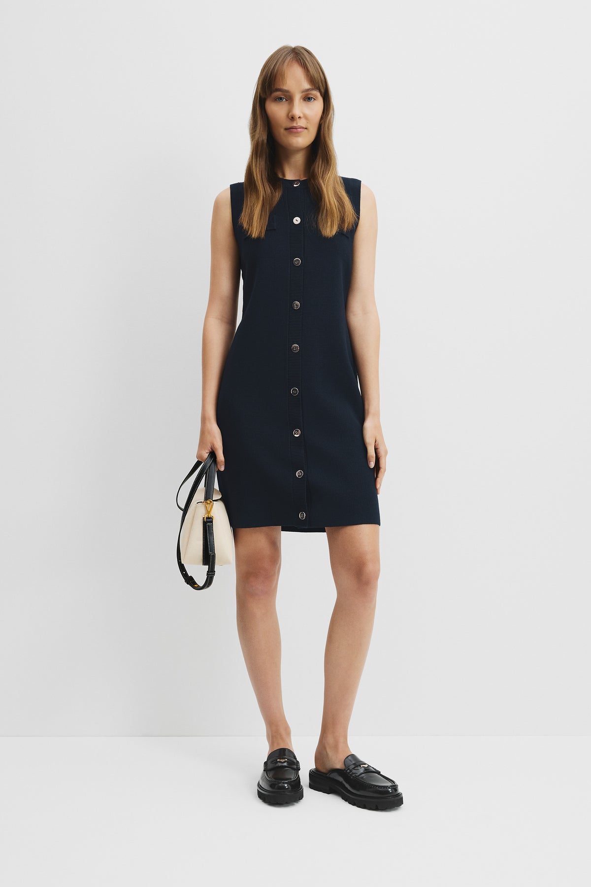 Button Detail Knit Dress