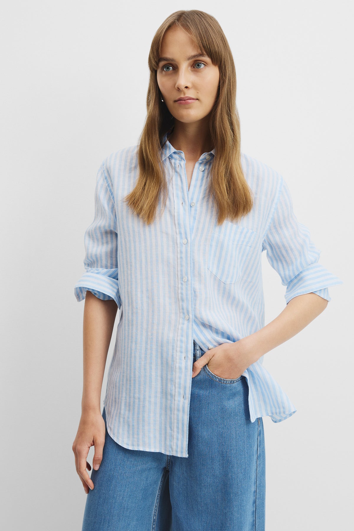 Organically Grown Linen Stripe Shirt