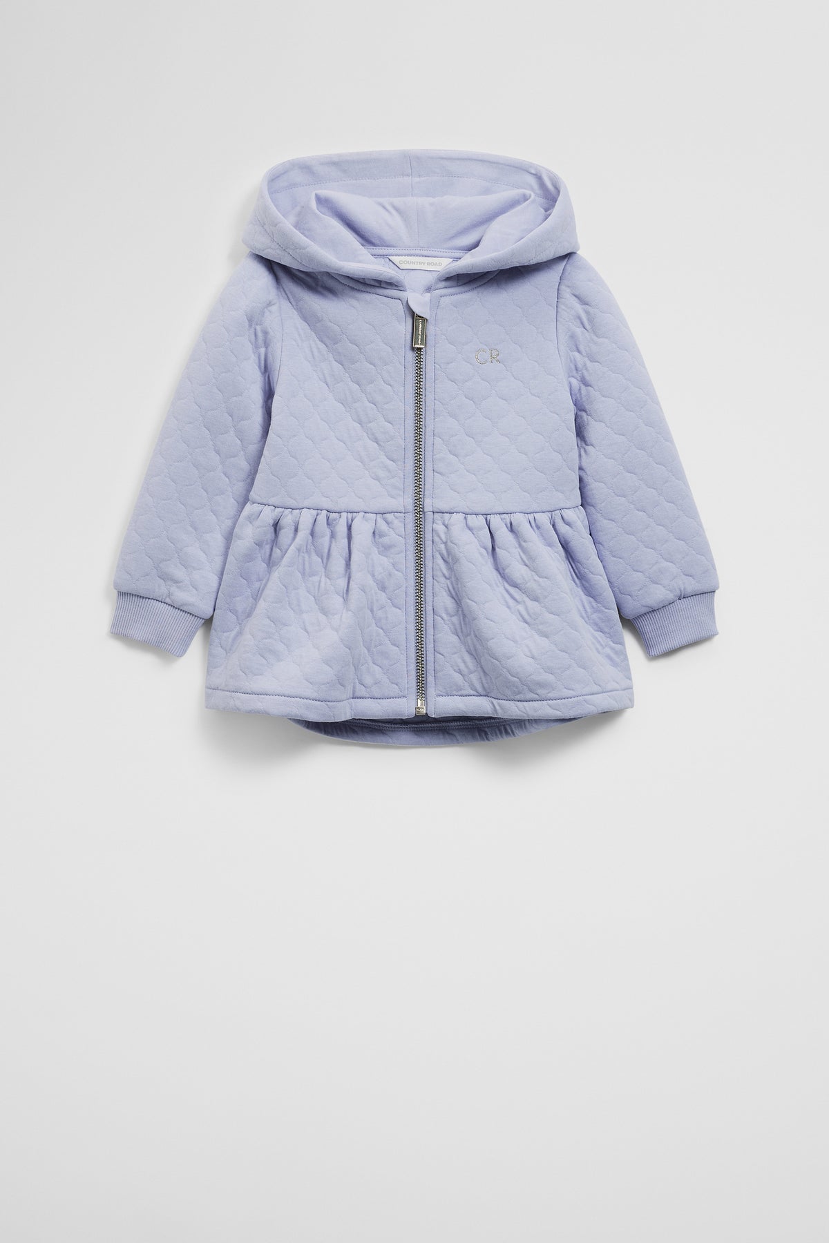 Cotton Blend Quilted Zip-Through Jacket