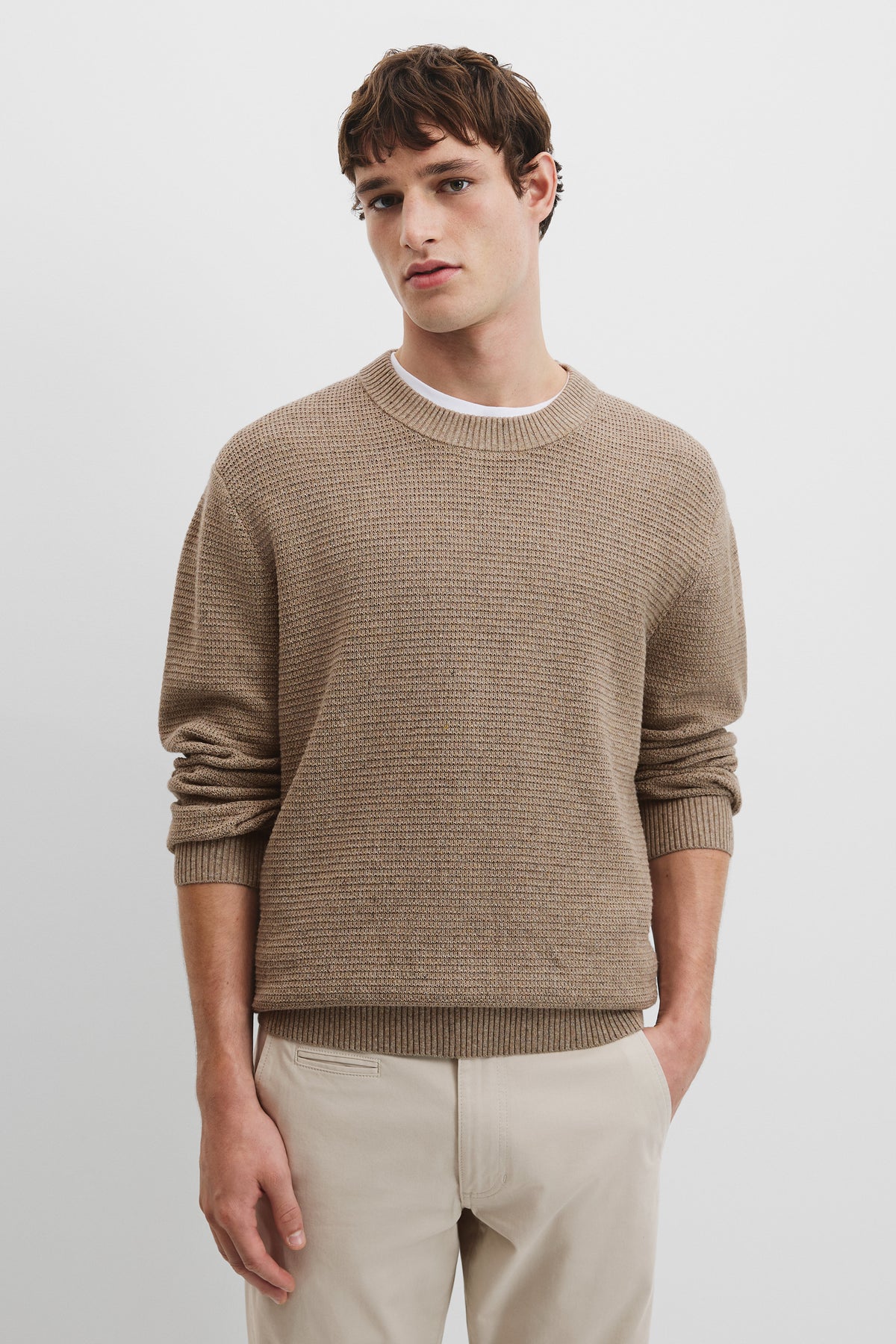 Cotton Linen Tonal Knit