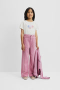 Cotton Cr Frill T-Shirt