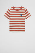 Organically Grown Cotton Stripe Logo T-Shirt