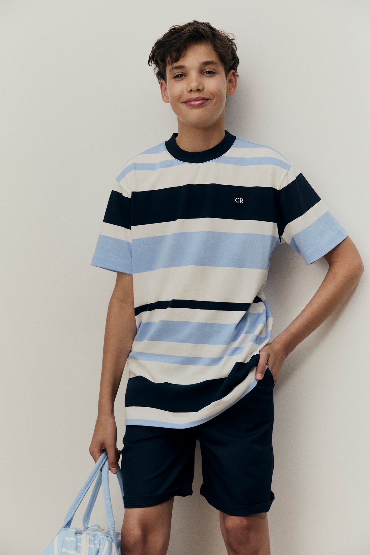 Teen Australian Cotton Relaxed Fit Stripe T-Shirt