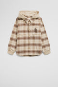 Organically Grown Cotton Hooded Check Shirt
