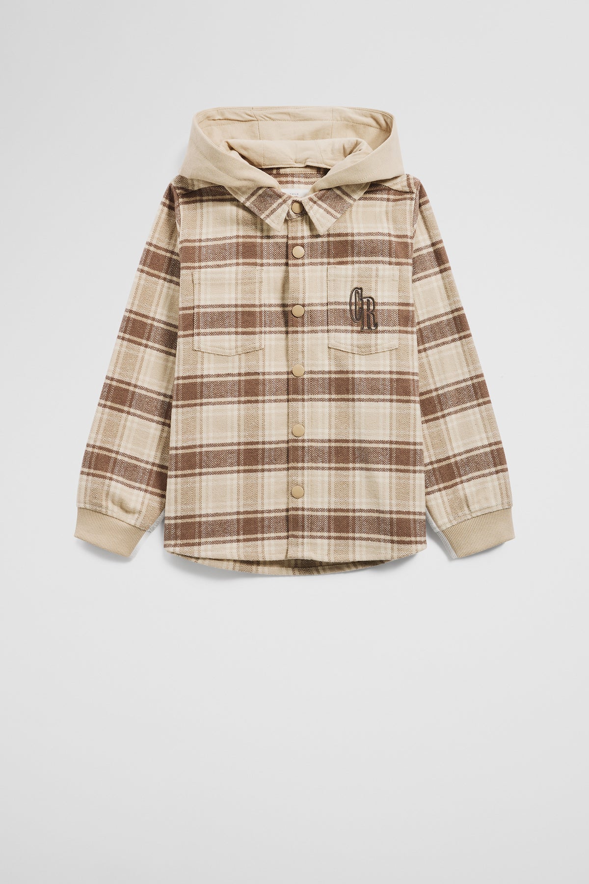 Organically Grown Cotton Hooded Check Shirt