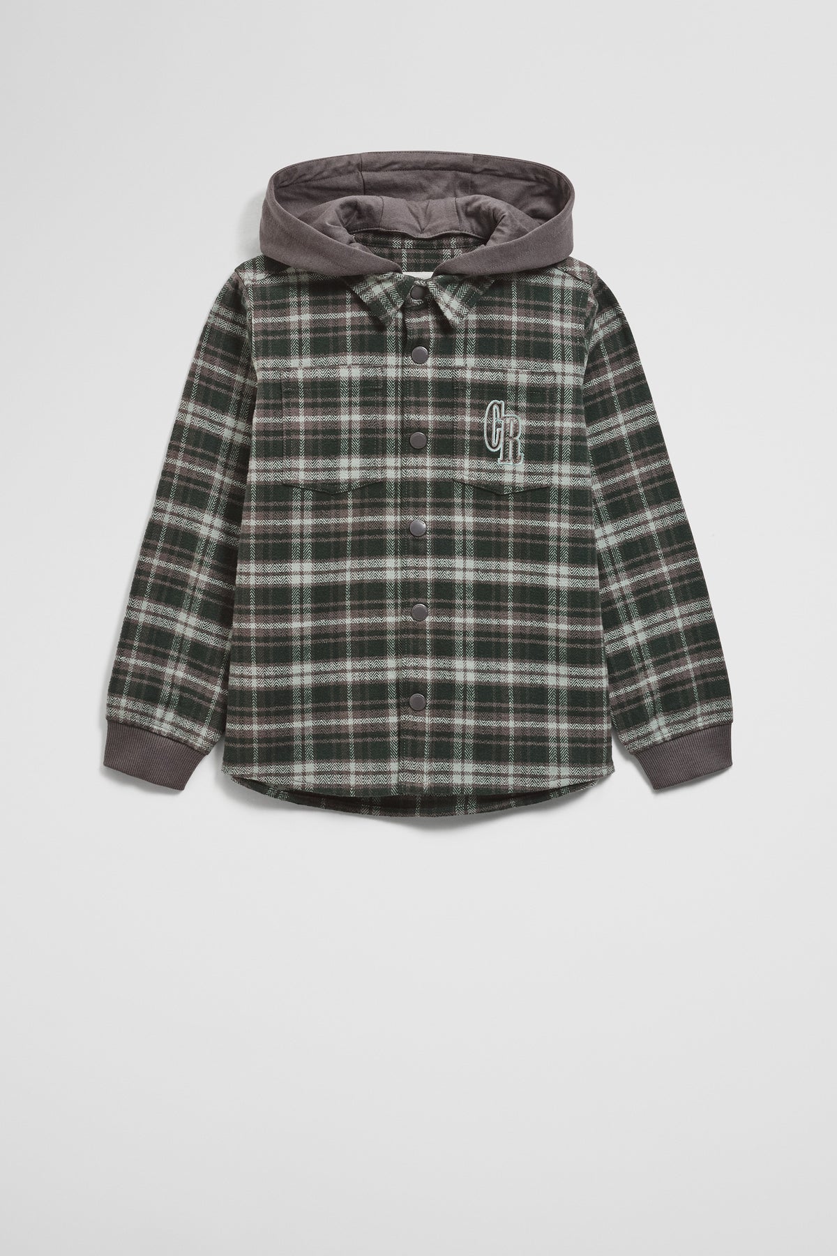 Cotton Hooded Check Shirt