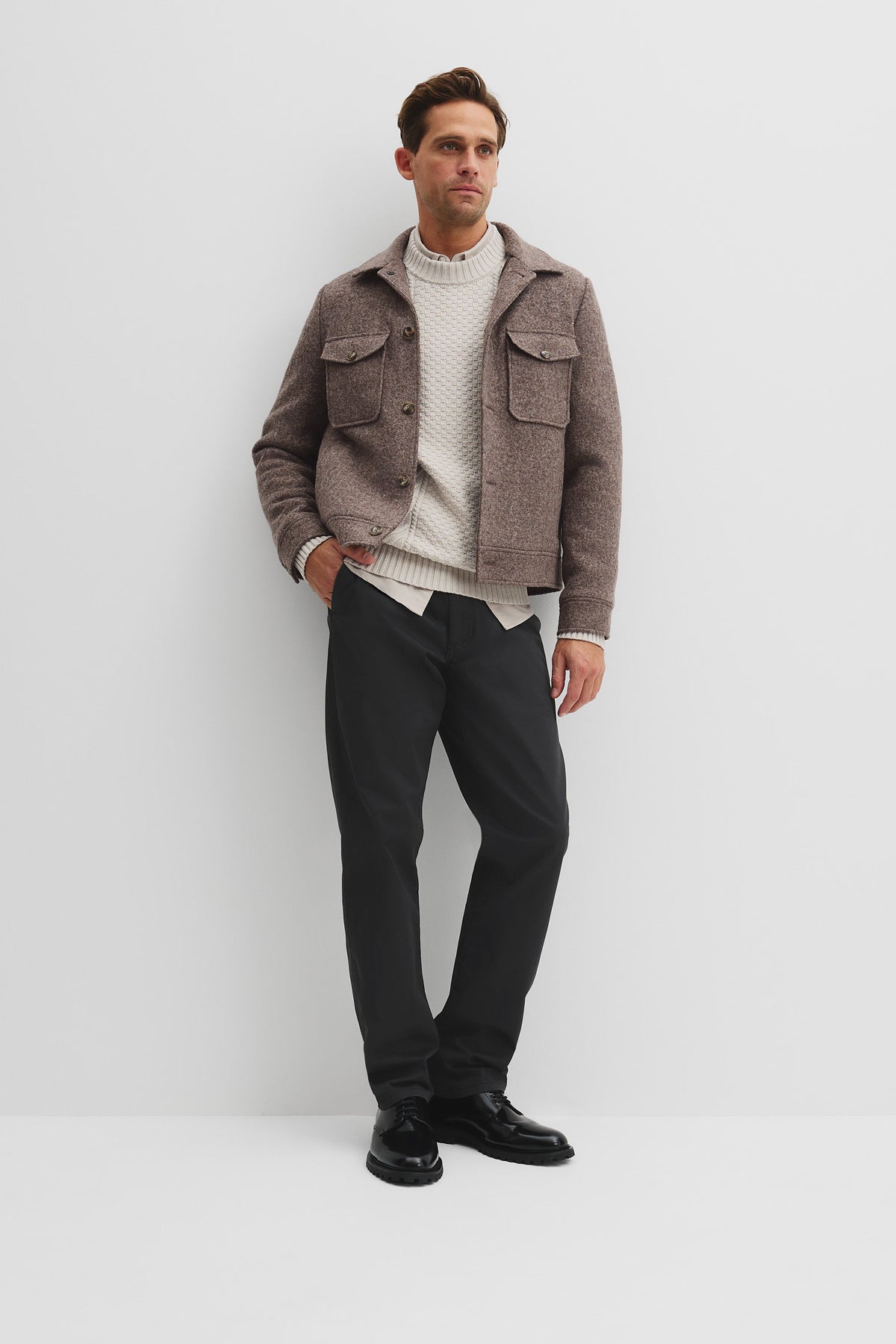 Textured Button-Through Jacket