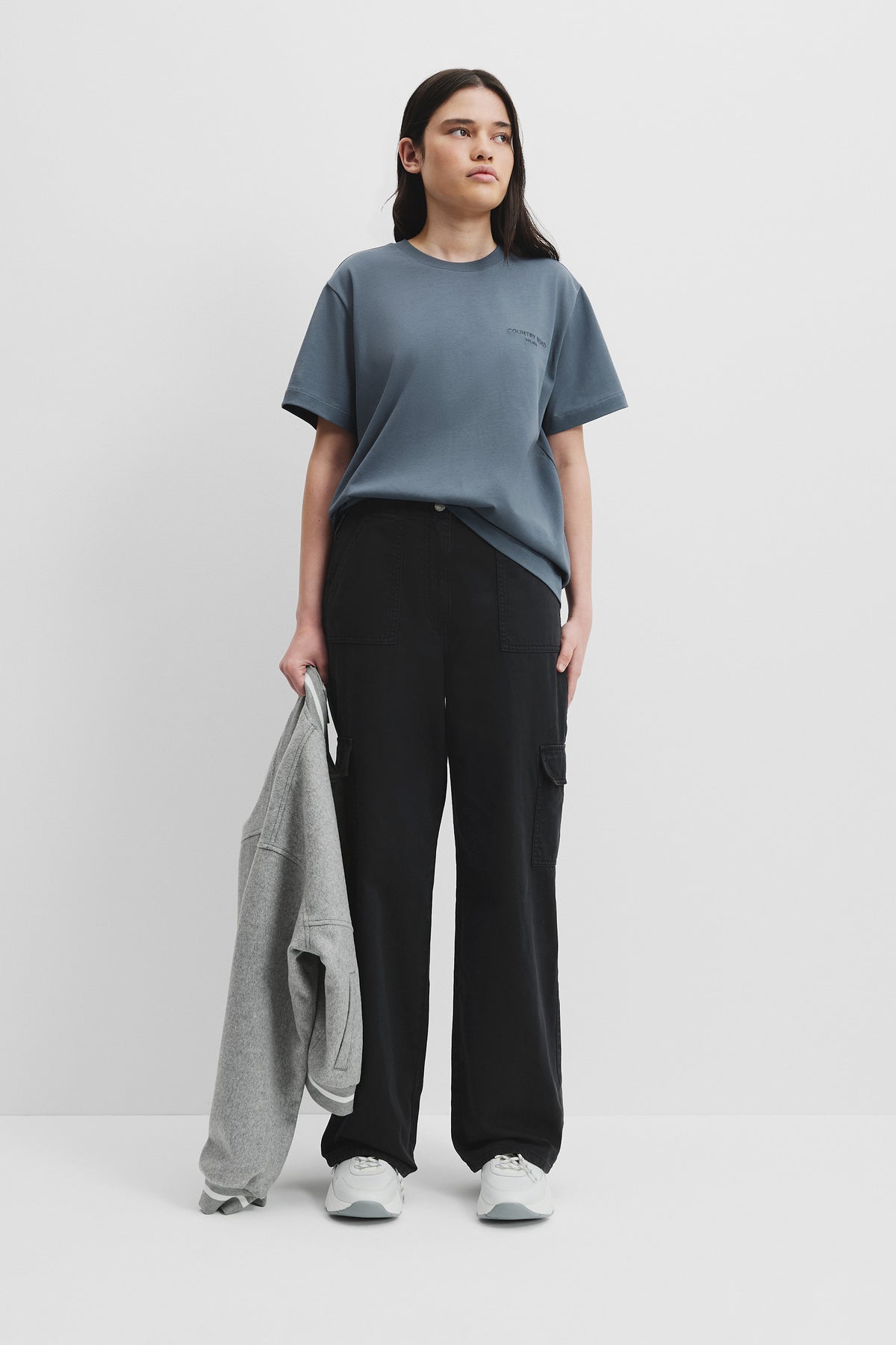Teen Cotton Blend Oversized Embroidered T-Shirt