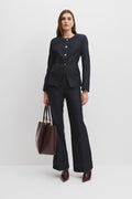 Contoured Denim Blazer