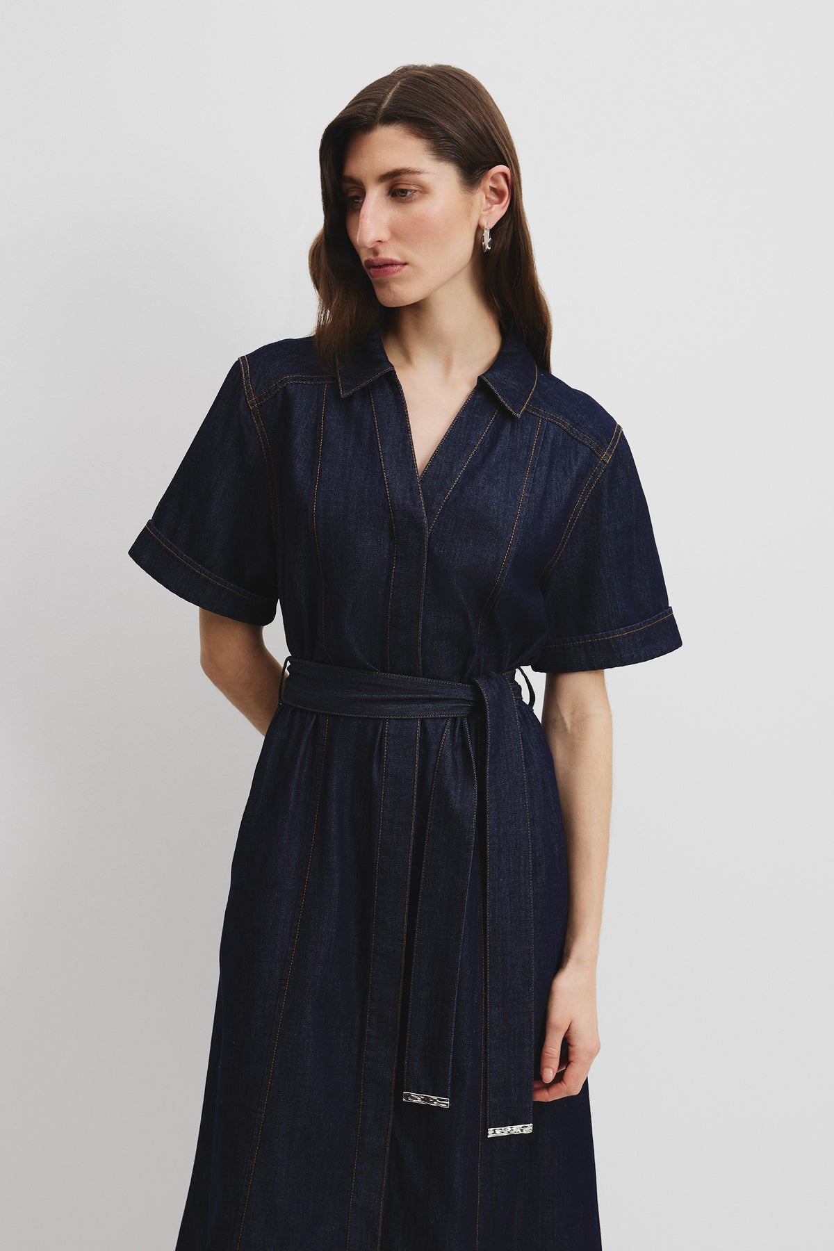 Chambray Midi Dress
