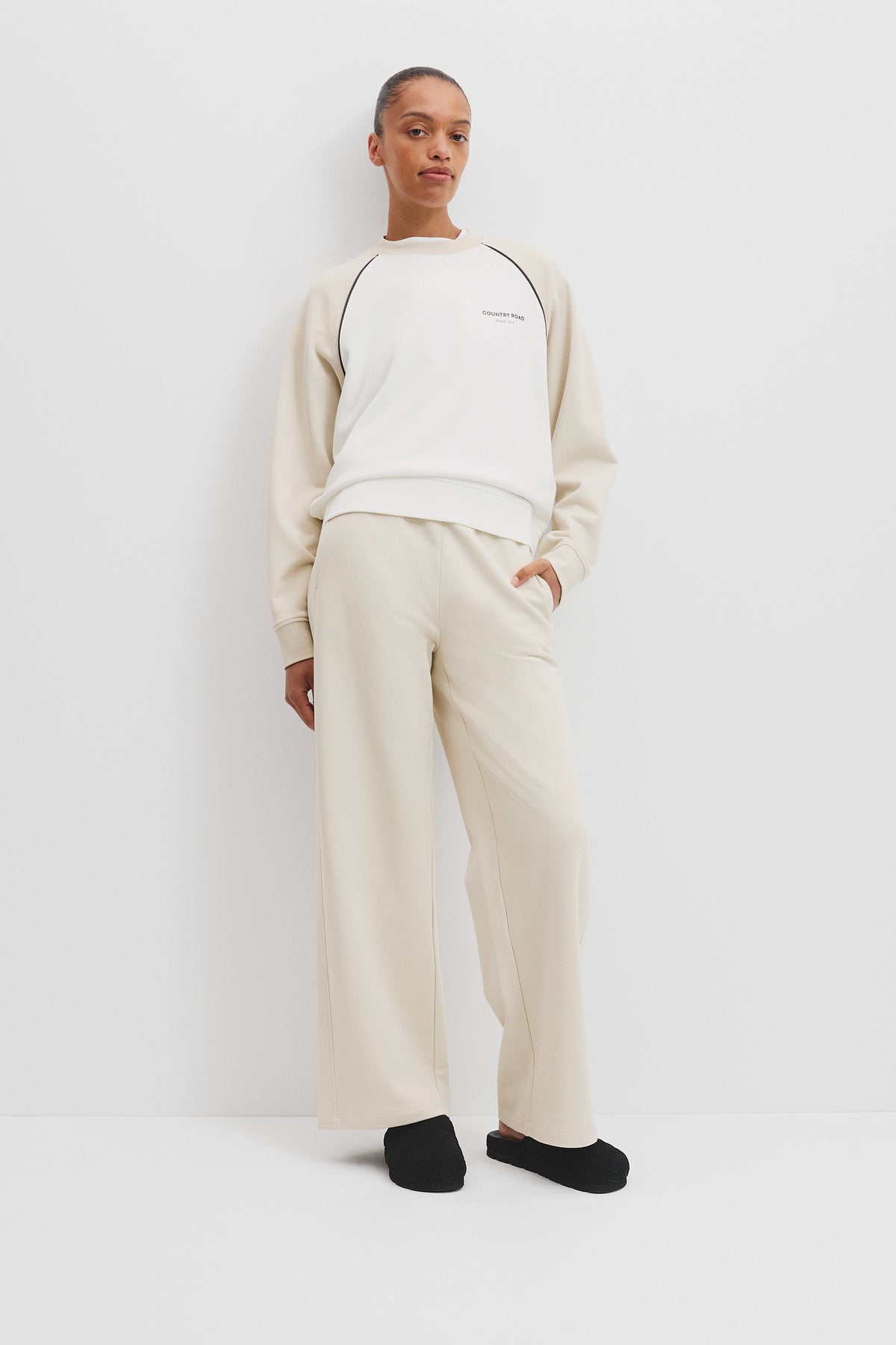 Australian Cotton Colour Block Crew Sweat