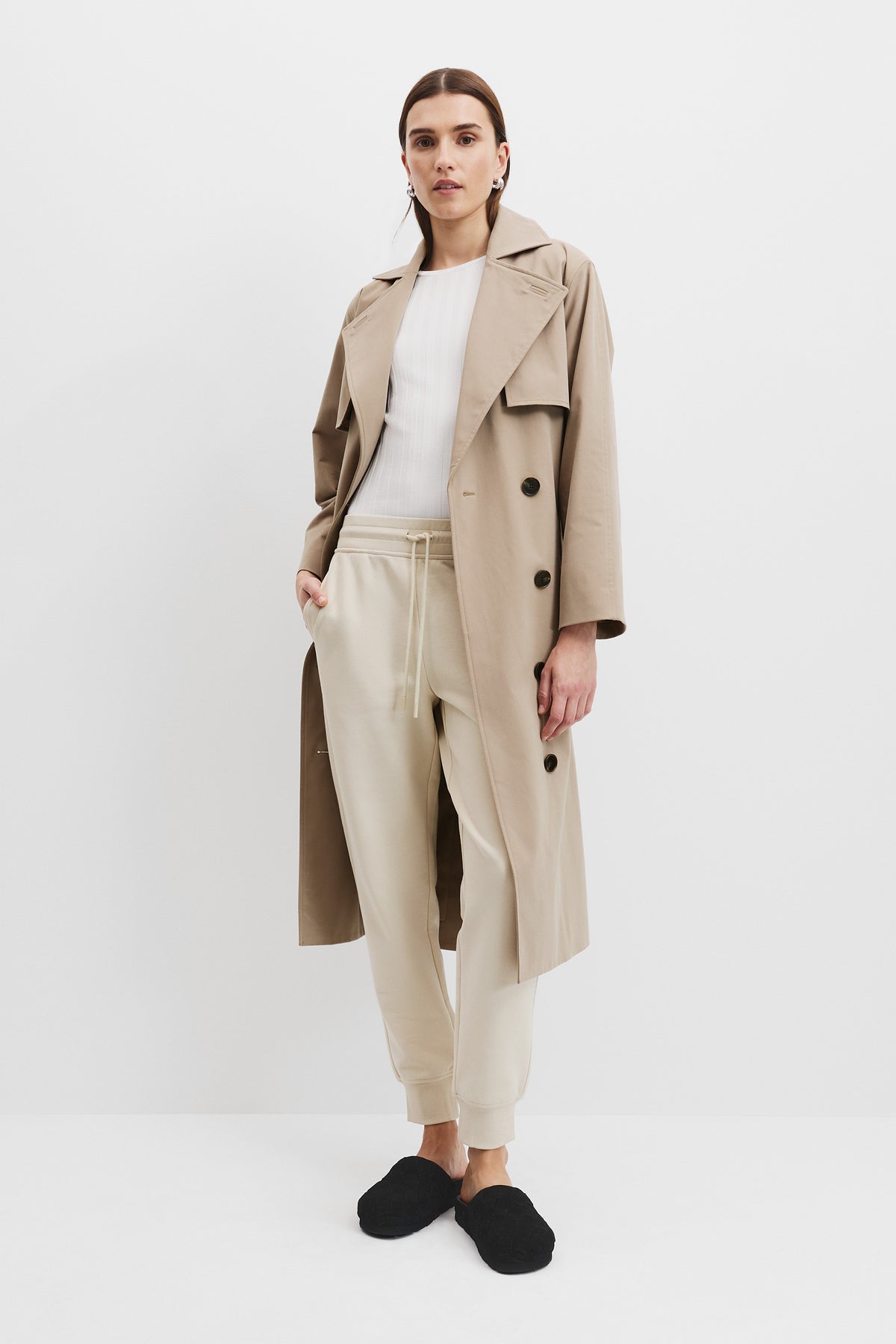 Australian Cotton Rib Cuff Track Pant
