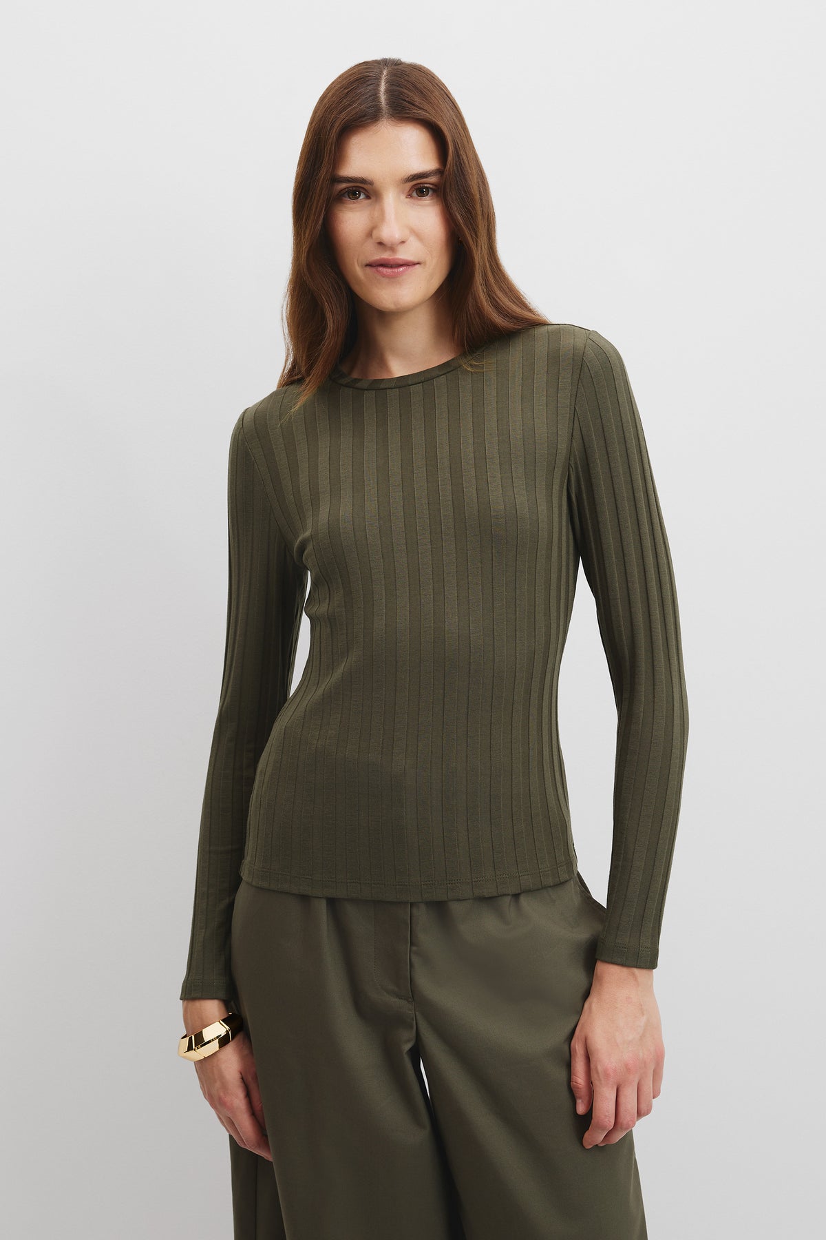 Wide Rib Long Sleeve T-Shirt