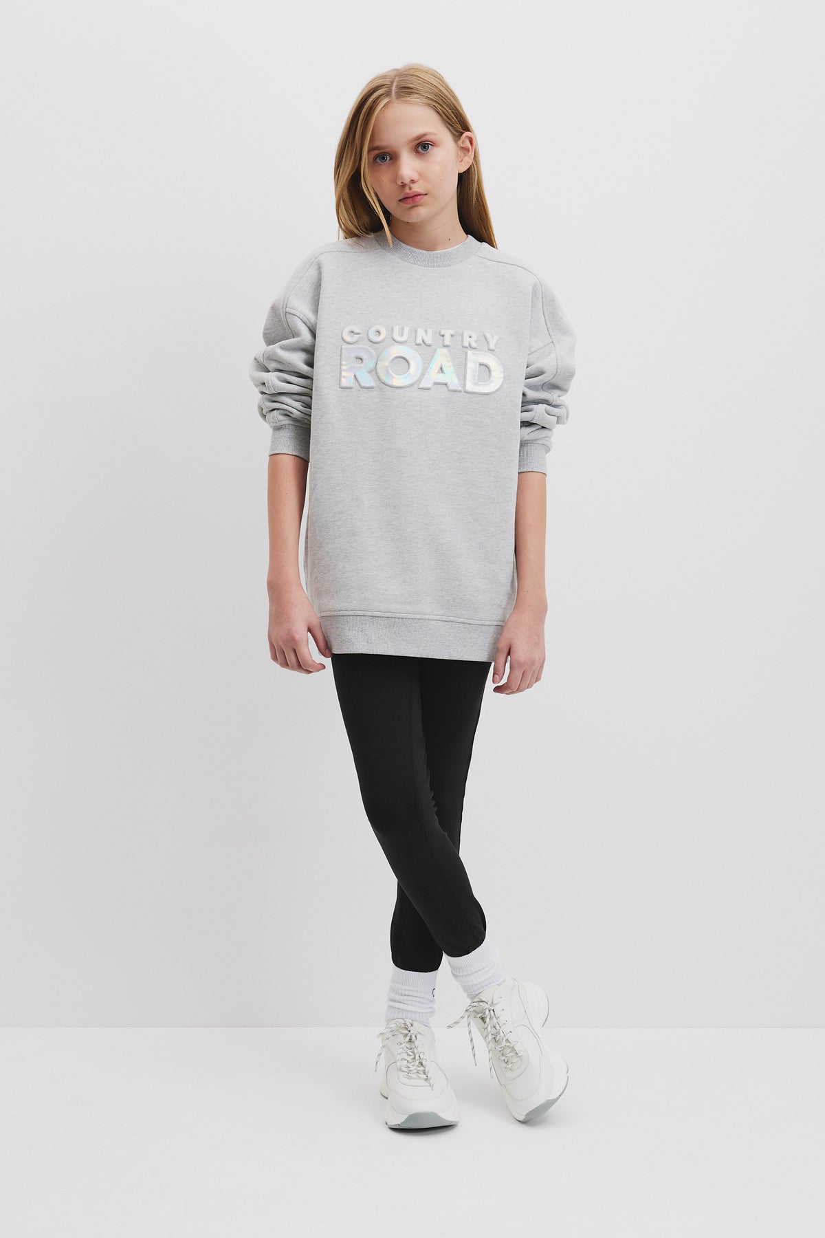 Teen Cotton Panelled Logo Sweat