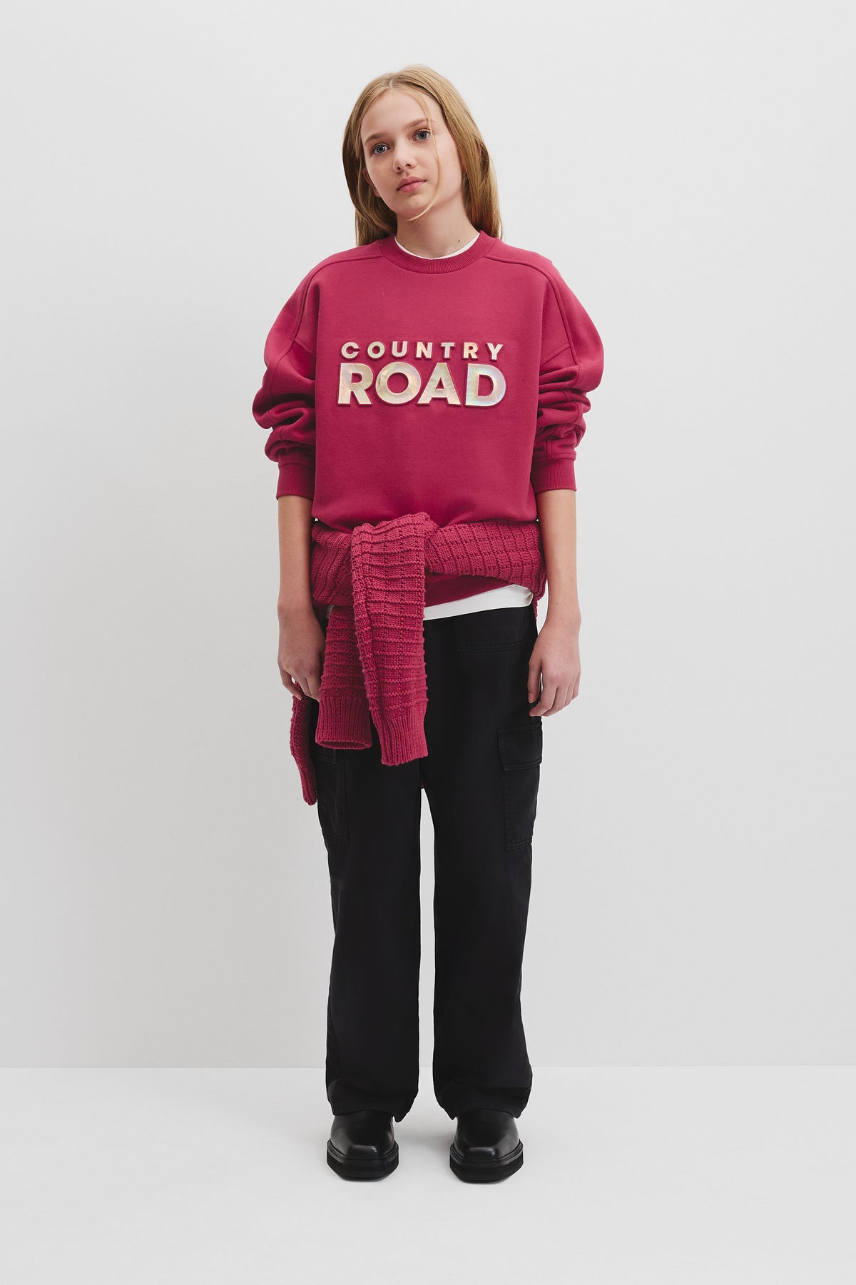 Teen Cotton Panelled Logo Sweat