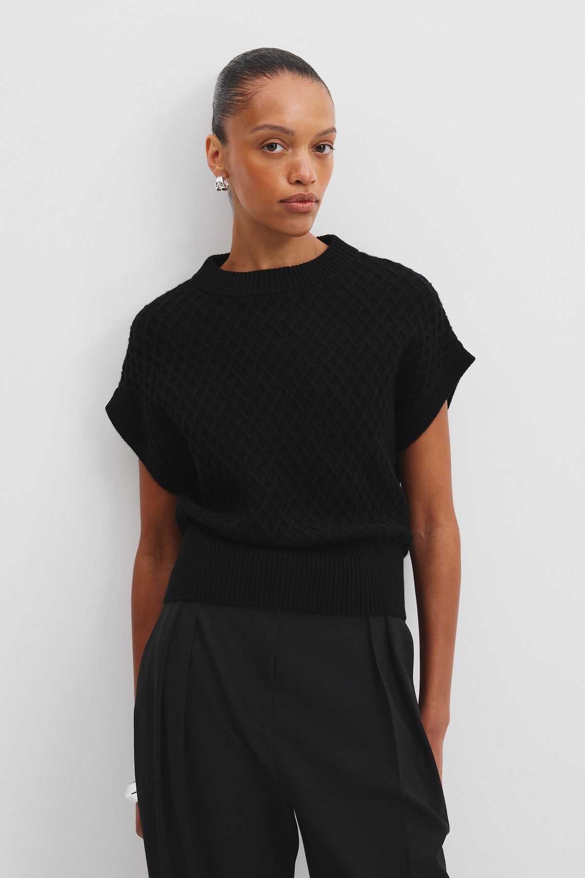 Honeycomb Knit Vest