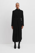 Sharp Lapel Boucle Coat